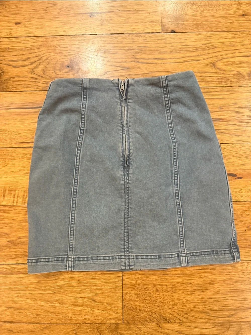 Free People Classic Gray Denim Mini Skirt